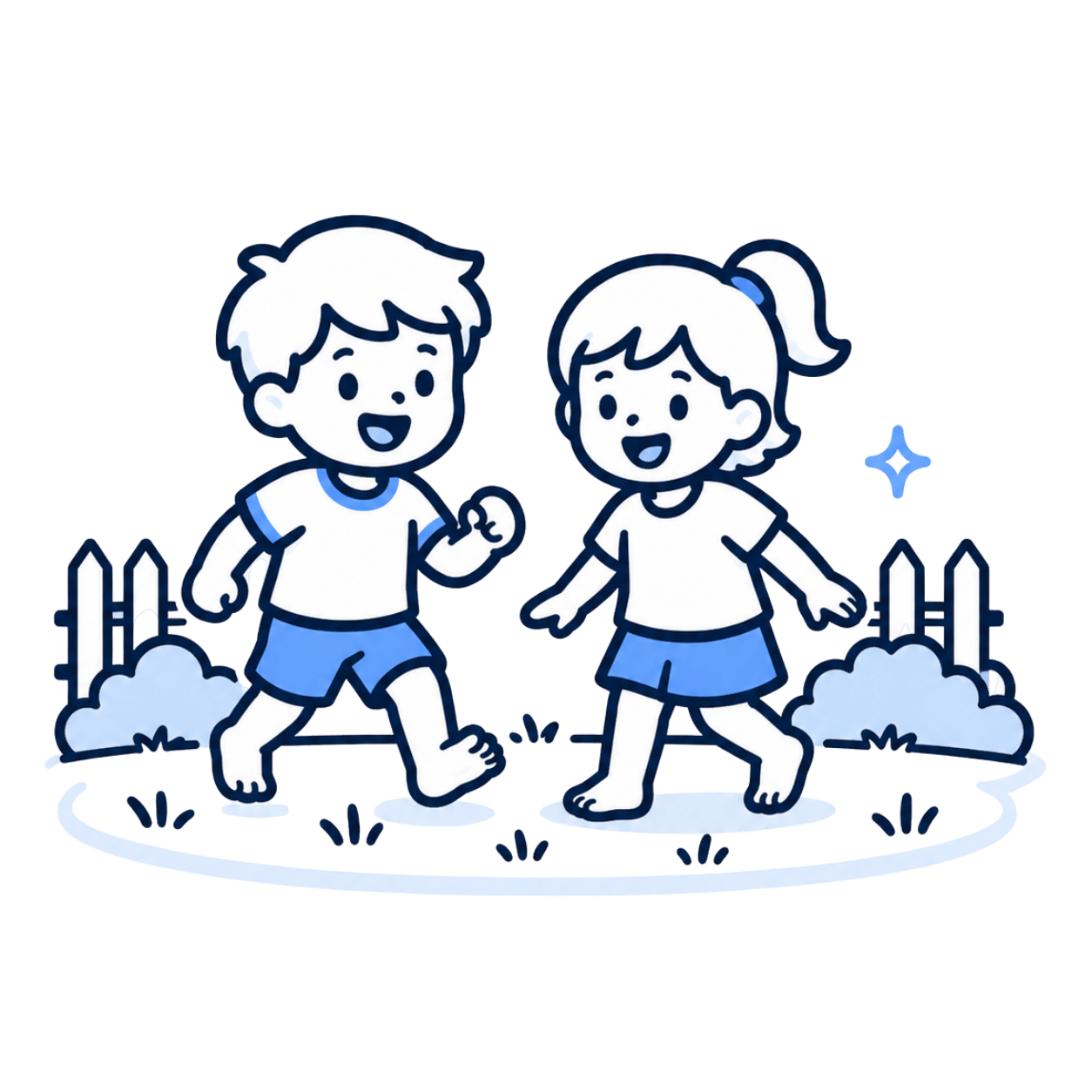 Kids and bare feet